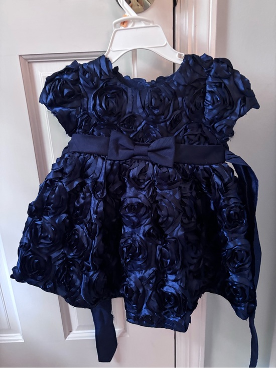 Pippa & Julie Other - Pippa & Julie Navy Rosette Bow Flower Girl Dress
